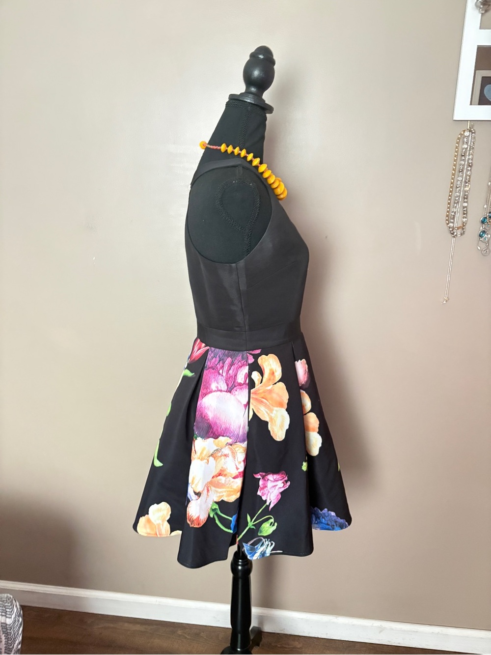 Ted Baker Illusia Tapestry Floral Fit & Flare Skater Dress halter wedding 2 EUC - Picture 4 of 16